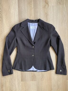Max Mara Wool Blazer Micro Dot Tailored Jacket Made in Italy Size 8